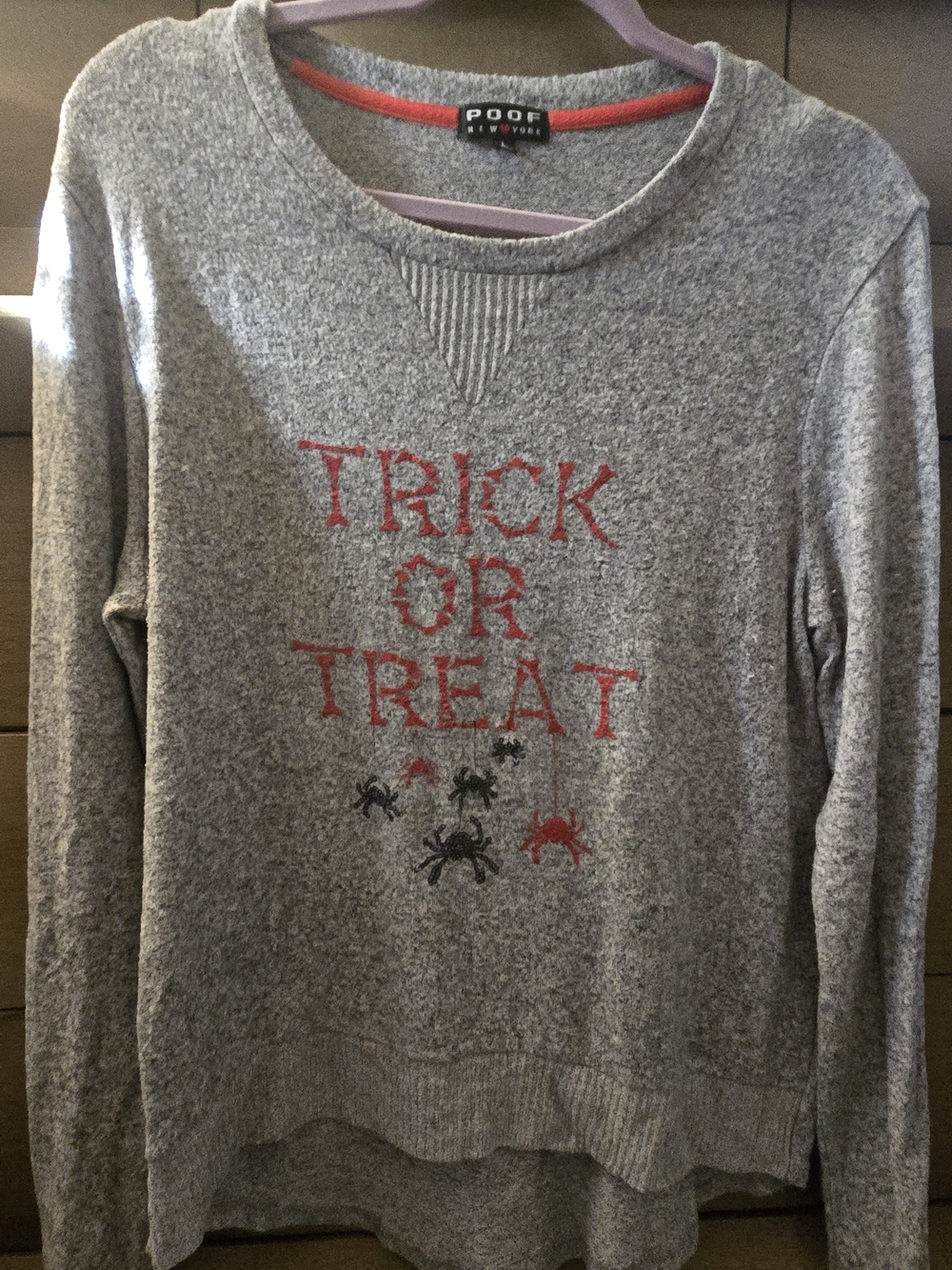 Gray 'Trick or Treat' Halloween Sweatshirt